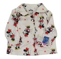 Bílý pyžamový kabátek s Minnie Disney