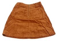Oranžová menšestrová sukňa so zipsom M&S