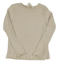 Světlebéžové žebrované triko H&M