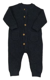 Tmavomodrý pletený overal George