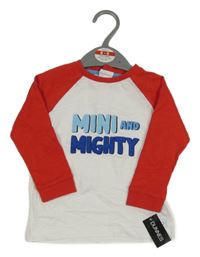 Nové- Červeno-bílé triko s nápisem Dunnes 