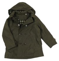 Tmavozelená šušťáková zateplená bunda s kapucňou M&S