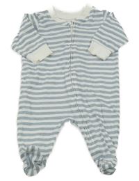 Bielo-sivý pruhovaný overal H&M