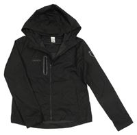 Černá šusťáková funkční bunda s kapucí Kipsta