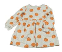 Sivé ľahké teplákové šaty s dýněmi Carter's