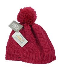 Nové - Fuchsiová vzorovaná čapica s brmbolcom