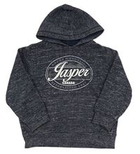 Tmavomodrá melírovaná mikina s nápismi a kapucňou Northern