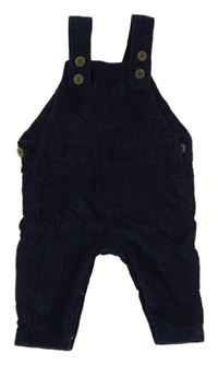 Tmavomodré laclové podšité manšestráky Mothercare