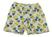 Šedé pyžamové kraťasy s Mimoni