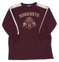 Vínovo-smetanová dlouhá mikina s potiskem - Harry Potter 