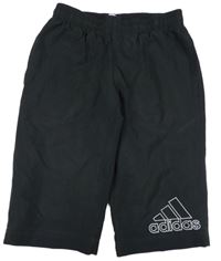 Černé šusťákové 3/4 kalhoty Adidas
