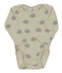 Smotanové body so slonmi H&M