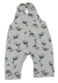 Šedé laclové tepláky s dinosaury Hema