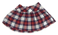 Červeno-bielo-modrá kockovaná sukňa H&M