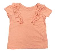 Oranžové tričko s volánikmi Primark