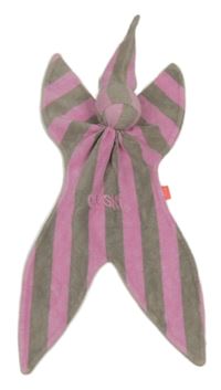 Růžovo-hnědý pruhovaný froté usínáček 