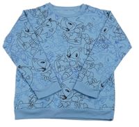 Modrá mikina se Sonicem 