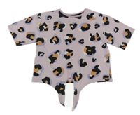 Světlerůžové crop tričko se vzorem Matalan