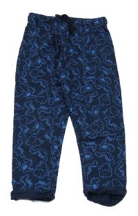 Tmavomodré tepláky s dinosaury In Extenso