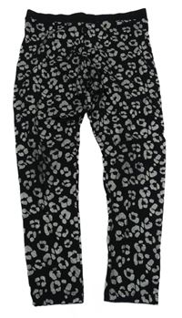 Čierno-strieborné vzorované legíny Next