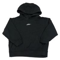 Čierna mikina s nápisom a kapucňou Next