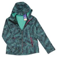 Nové - Zelená softshellová bunda s listy a kapucí Ayacucho