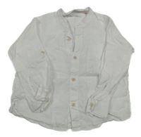 Bílá lněná košile Zara 