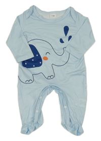 Svetlomodrý overal so slonom