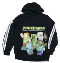 Černá mikina Minecraft s kapucí 