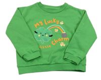 Zelená mikina so čtyřlístkem Primark