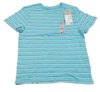Nové - Tyrkysové tričko s proužky Primark