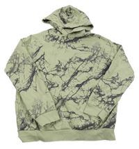 Khaki-šedá army mikina s kapucí H&M