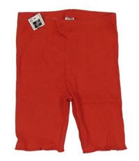 Nové - Červené žebrované legínové kraťasy Dunnes