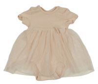 Broskvové body s tylovou sukní H&M