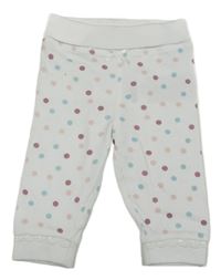 Biele tepláky s bodkami Ergee