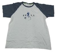 Bielo-sivé tričko s fotbalisty TCM