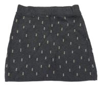 Sivá pletená sukňa so vzorom H&M