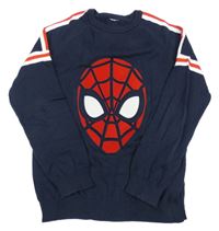 Tmavomodrý sveter so Spider-manem