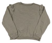 Béžová oversize mikina s volánikmi H&M