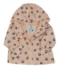 Broskvovo-smotanová kockovaná šušťáková jesenná bunda s kapucňou Primark