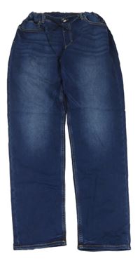 Tmavomodré jogger teplákové rifle H&M