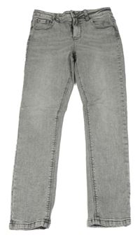 Šedé plísňové stretch skinny rifle Denim Co.