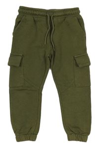 Khaki melírované cargo tepláky Matalan