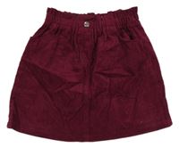 Vínová paper bag menšestrová sukňa PRIMARK