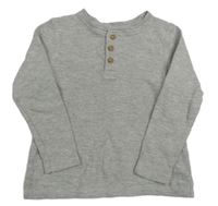 Šedé melírované žebrované mikinotriko George