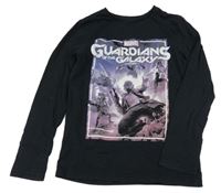 Černé triko s potiskem - Strážci Galaxie C&A