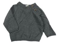 Tmavosivý melírovaný sveter H&M