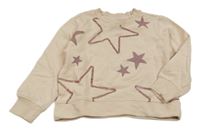 Světlepudrová mikina s hviezdičkami OVS