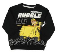 Černá mikina s PAW PATROL - Rubble nickelodeon