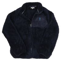 Tmavomodrá chlupatá bunda U.S. POLO ASSN.